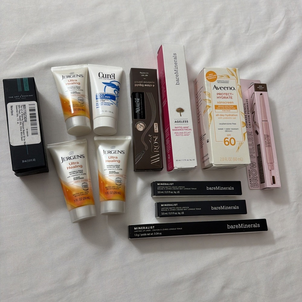 Huge Lot Of BARE MINERALS Ageless Radiance Facial Peel Make Up Etc Assortment13+